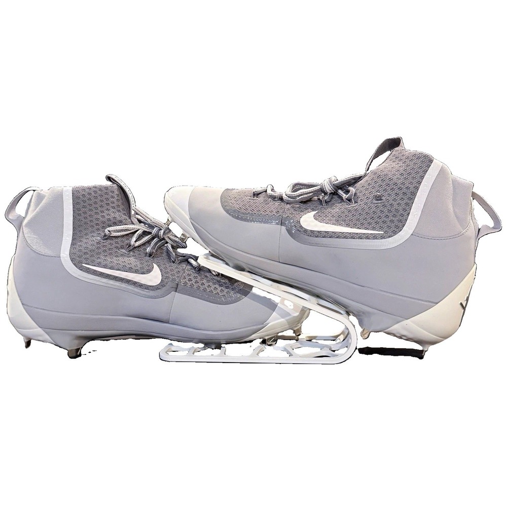 Nike Air Huarache 2K Filth Elite Mid Baseball Cleats Grey White 749359-011 Sz 14